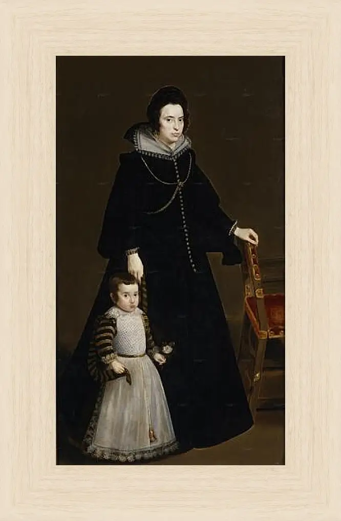 Картина в раме - Antonia de Ipenarrieta y Galdos and her son Luis. Диего Веласкес