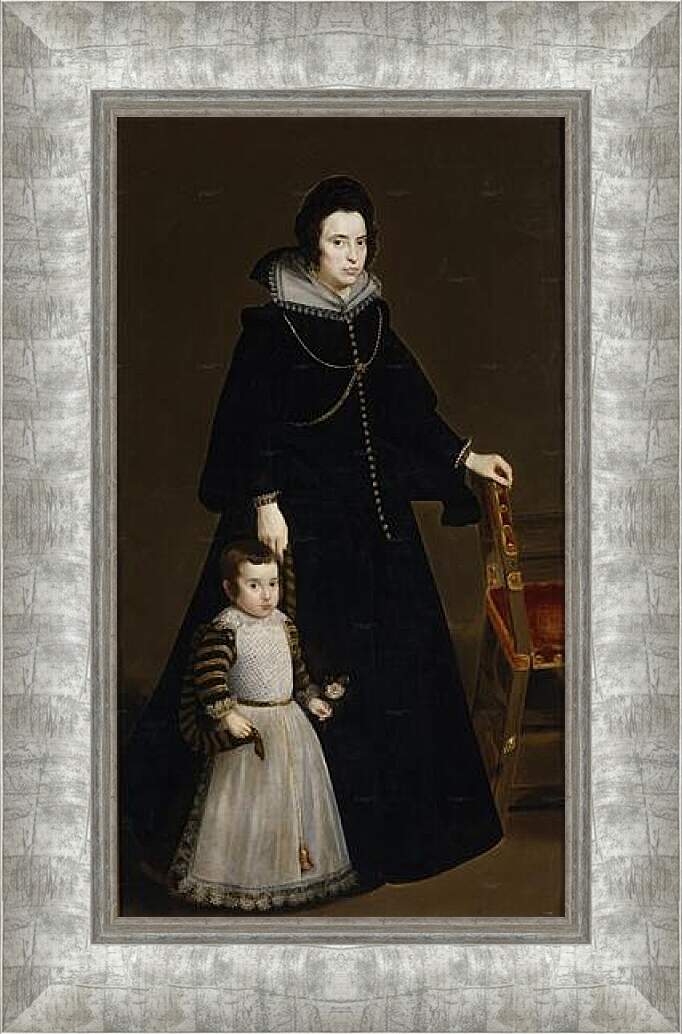 Картина в раме - Antonia de Ipenarrieta y Galdos and her son Luis. Диего Веласкес