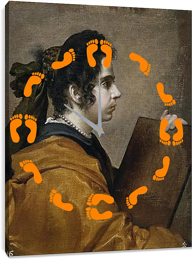 Часы картина - Juana Pacheco Wife of the Artist. Диего Веласкес