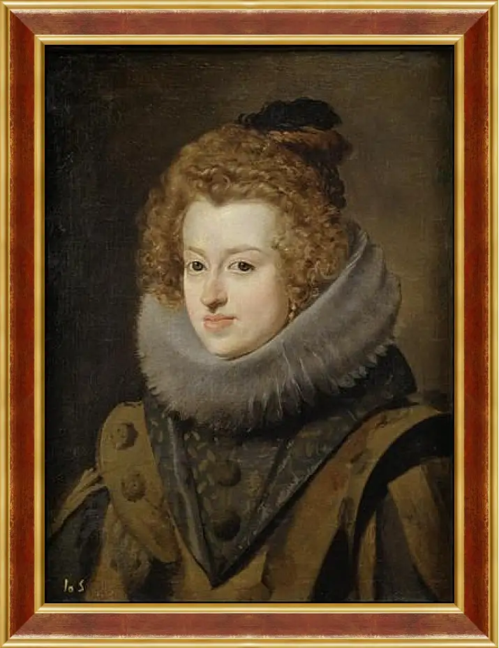 Картина в раме - Maria de Austria Queen of Hungary. Диего Веласкес