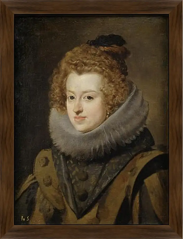 Картина в раме - Maria de Austria Queen of Hungary. Диего Веласкес