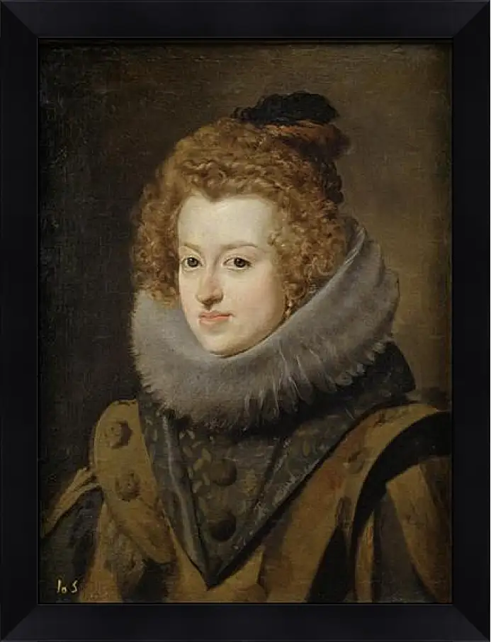 Картина в раме - Maria de Austria Queen of Hungary. Диего Веласкес