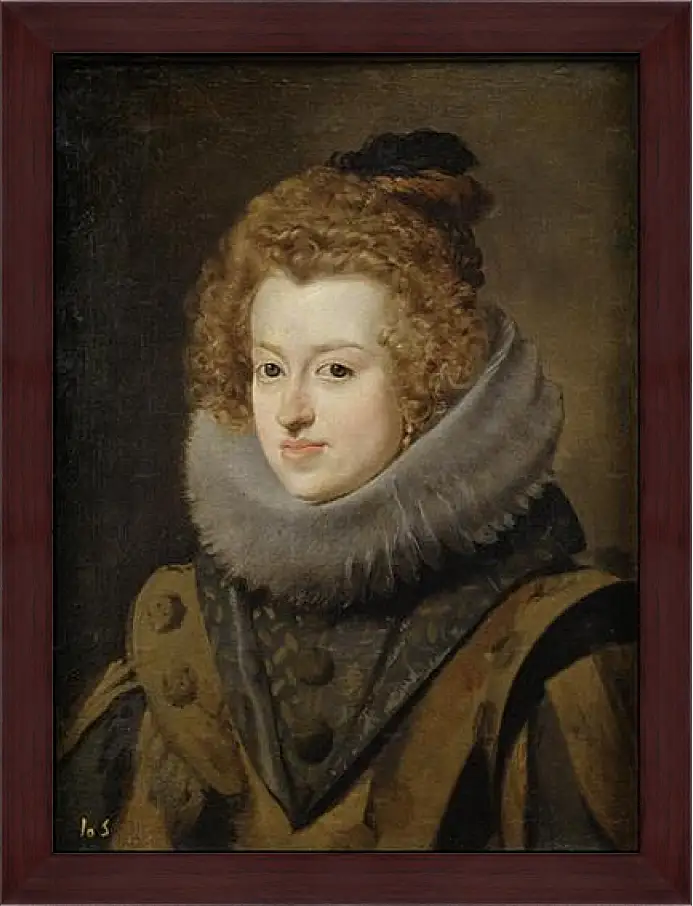 Картина в раме - Maria de Austria Queen of Hungary. Диего Веласкес