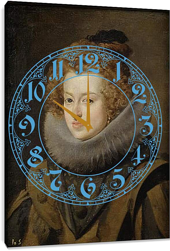 Часы картина - Maria de Austria Queen of Hungary. Диего Веласкес