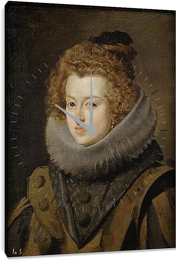 Часы картина - Maria de Austria Queen of Hungary. Диего Веласкес