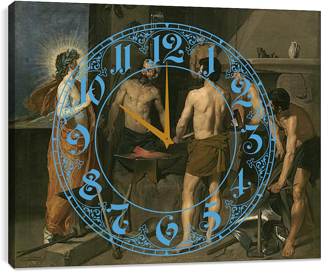Часы картина - Vulcans Forge. Диего Веласкес