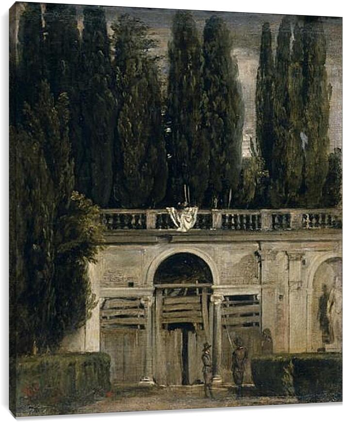 Постер и плакат - The Medici Gardens in Rome. Диего Веласкес
