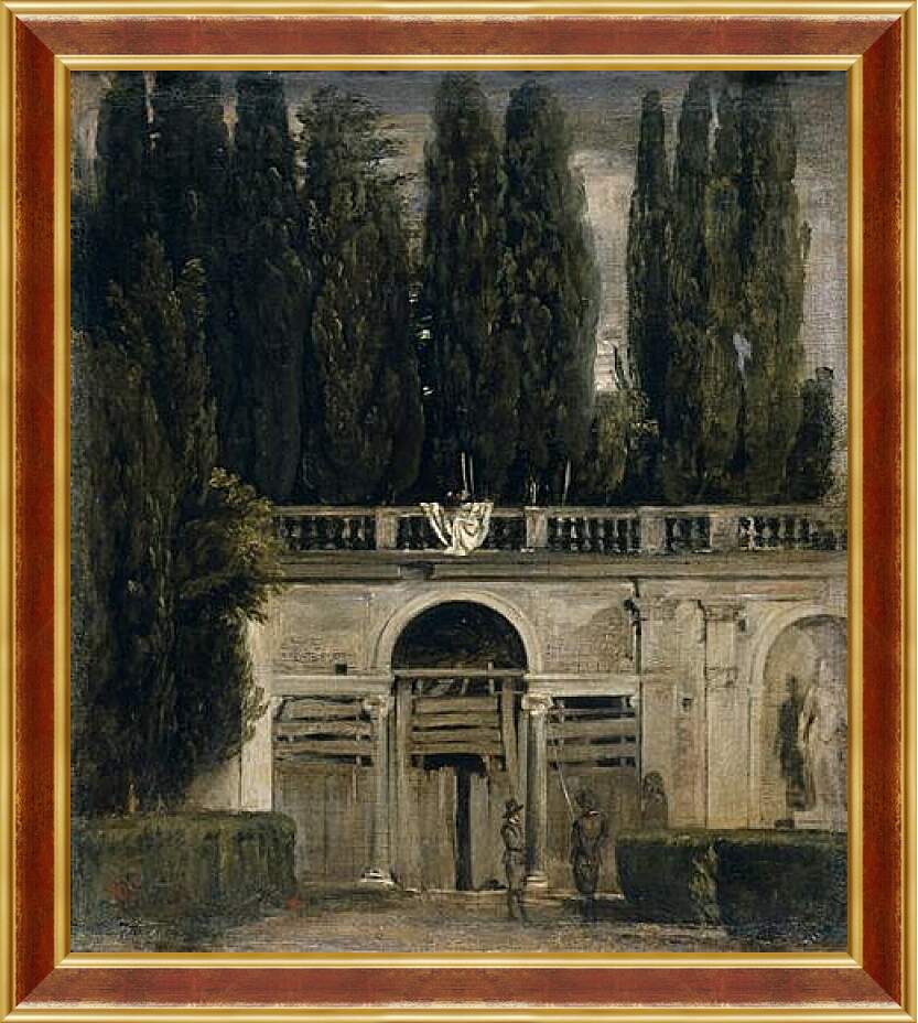 Картина в раме - The Medici Gardens in Rome. Диего Веласкес