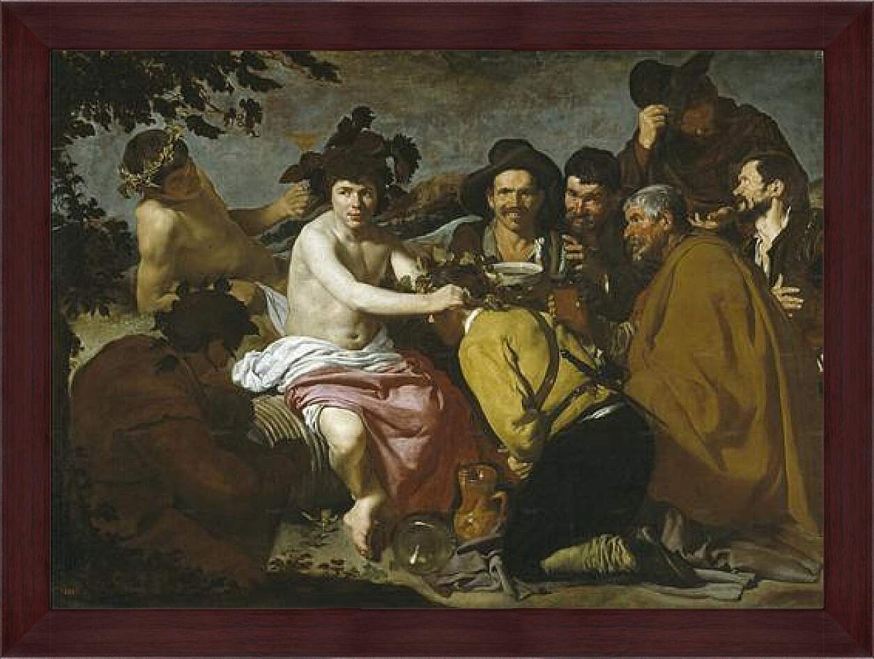 Картина в раме - The Triumph of Bacchus or the Drinkers. Диего Веласкес