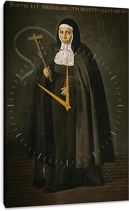 Часы картина - The Venerable Mother Jeronima de la Fuente. Диего Веласкес