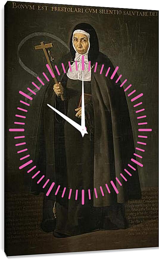 Часы картина - The Venerable Mother Jeronima de la Fuente. Диего Веласкес