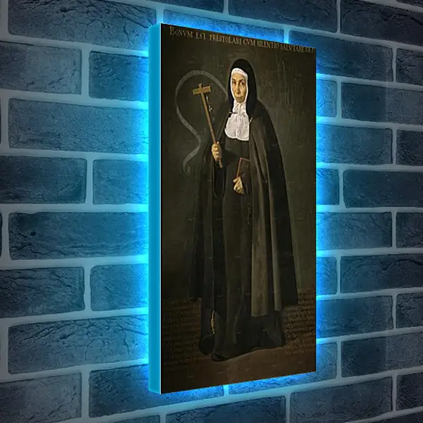 Лайтбокс световая панель - The Venerable Mother Jeronima de la Fuente. Диего Веласкес