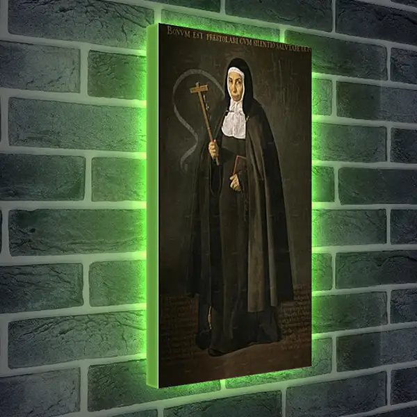 Лайтбокс световая панель - The Venerable Mother Jeronima de la Fuente. Диего Веласкес