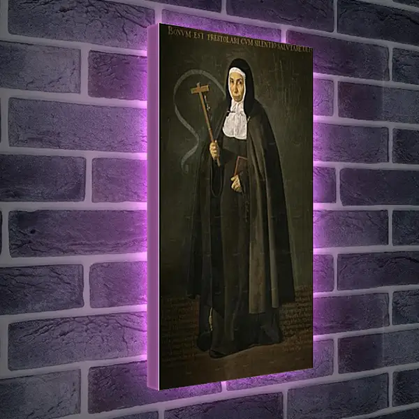 Лайтбокс световая панель - The Venerable Mother Jeronima de la Fuente. Диего Веласкес