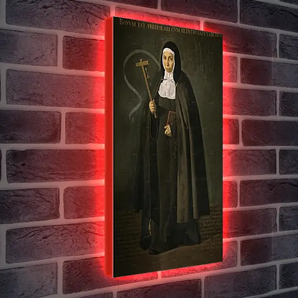 Лайтбокс световая панель - The Venerable Mother Jeronima de la Fuente. Диего Веласкес