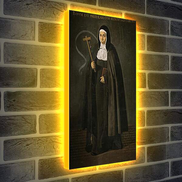 Лайтбокс световая панель - The Venerable Mother Jeronima de la Fuente. Диего Веласкес