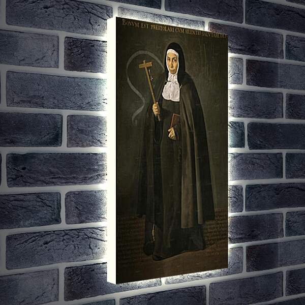 Лайтбокс световая панель - The Venerable Mother Jeronima de la Fuente. Диего Веласкес