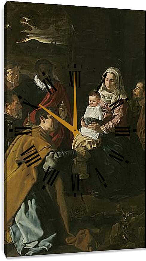 Часы картина - Adorationof the Magi. Диего Веласкес