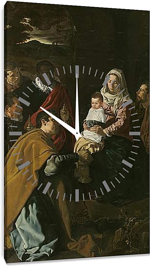 Часы картина - Adorationof the Magi. Диего Веласкес