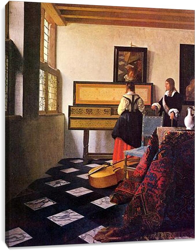 Постер и плакат - Урок музыки (1662) Ян (Йоханнес) Вермеер