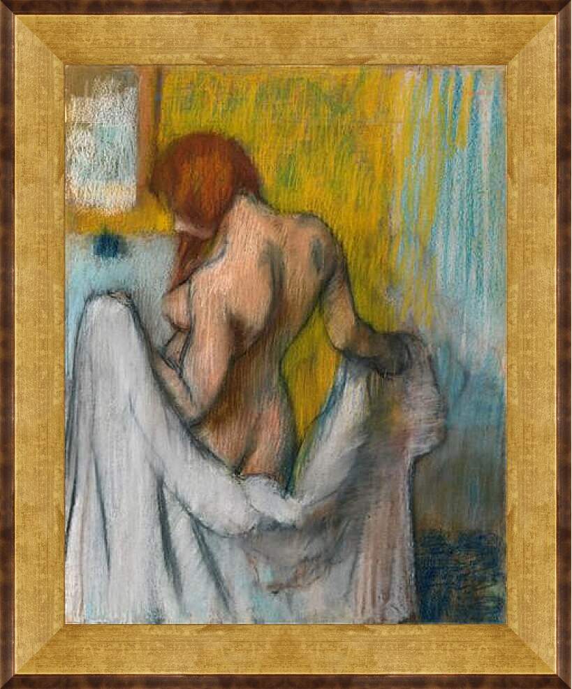 Картина в раме - Женщина с полотенцем. Эдгар Дега