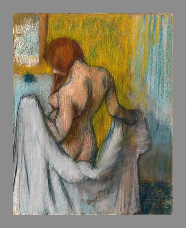 Картина в раме - Женщина с полотенцем. Эдгар Дега
