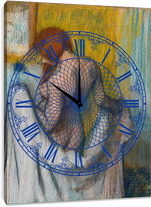 Часы картина - Женщина с полотенцем. Эдгар Дега