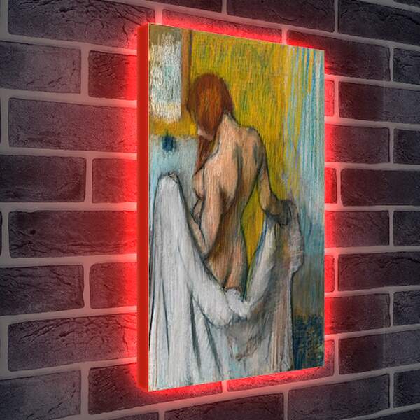 Лайтбокс световая панель - Женщина с полотенцем. Эдгар Дега