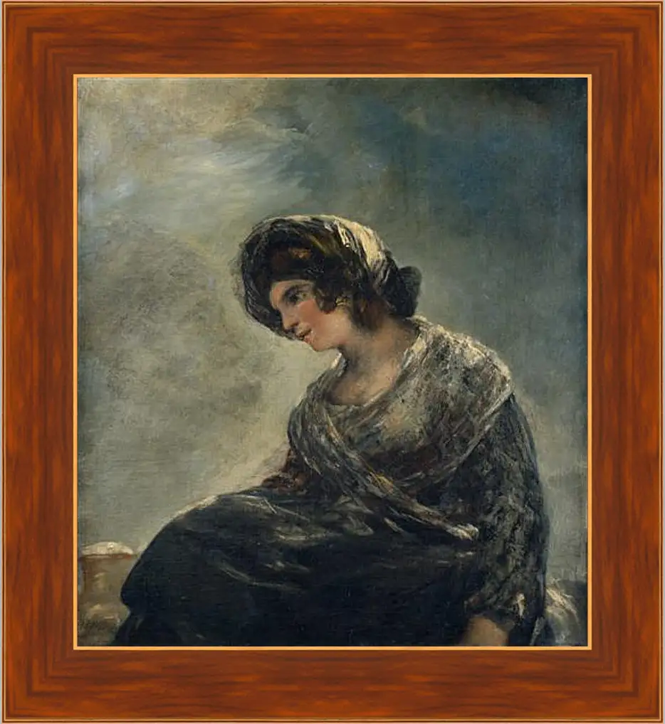 Картина в раме - The Milkmaid of Bordeaux. Франсиско Гойя