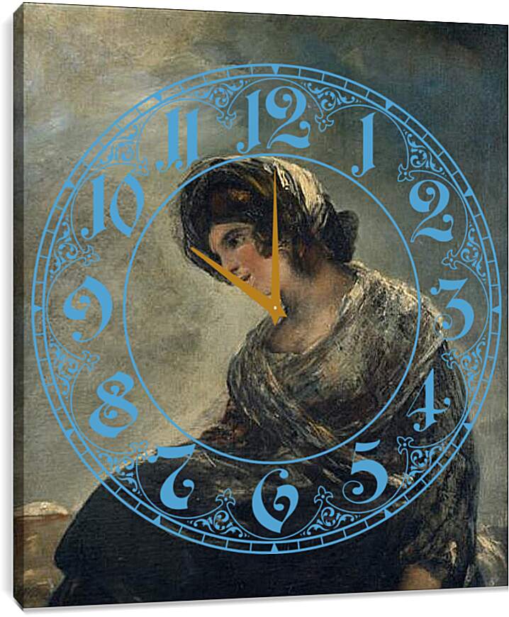 Часы картина - The Milkmaid of Bordeaux. Франсиско Гойя