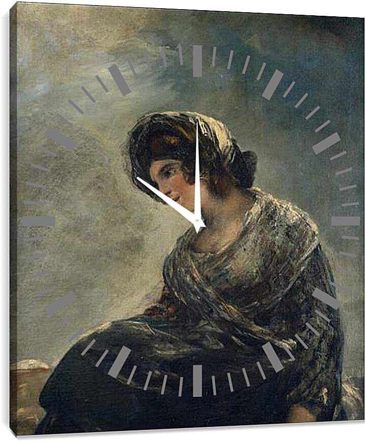 Часы картина - The Milkmaid of Bordeaux. Франсиско Гойя