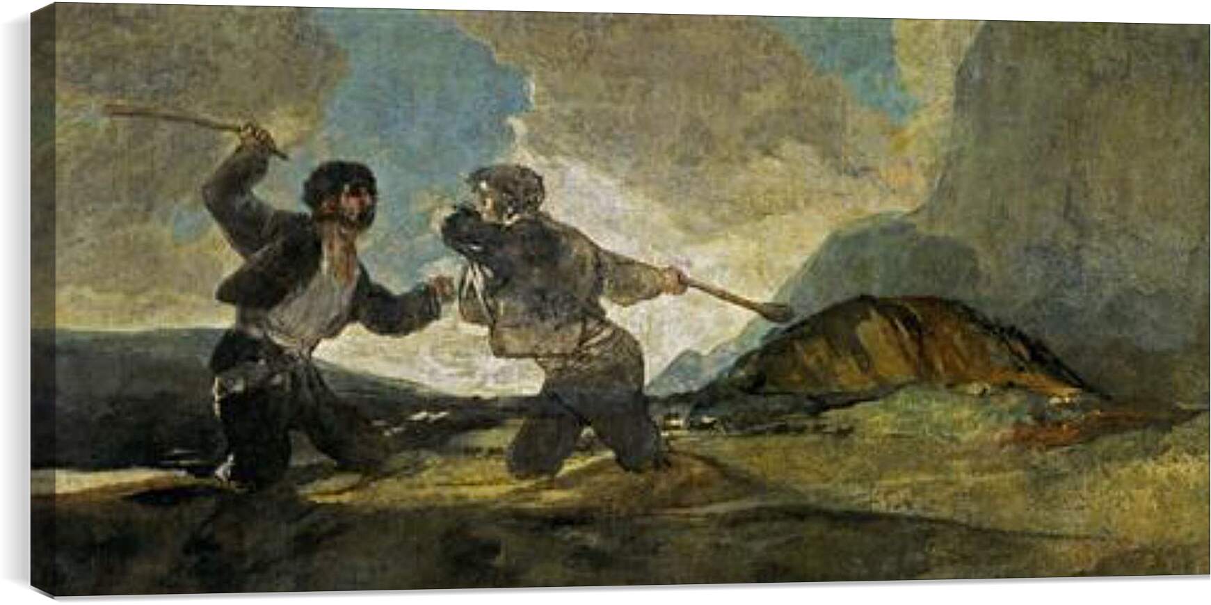 Постер и плакат - Duel with Cudgels. Франсиско Гойя