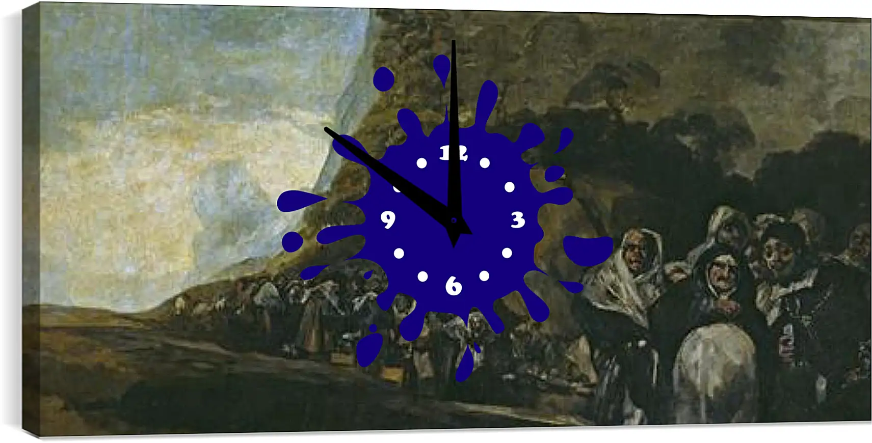 Часы картина - Pilgrimage to the Well of San Isidro. Франсиско Гойя