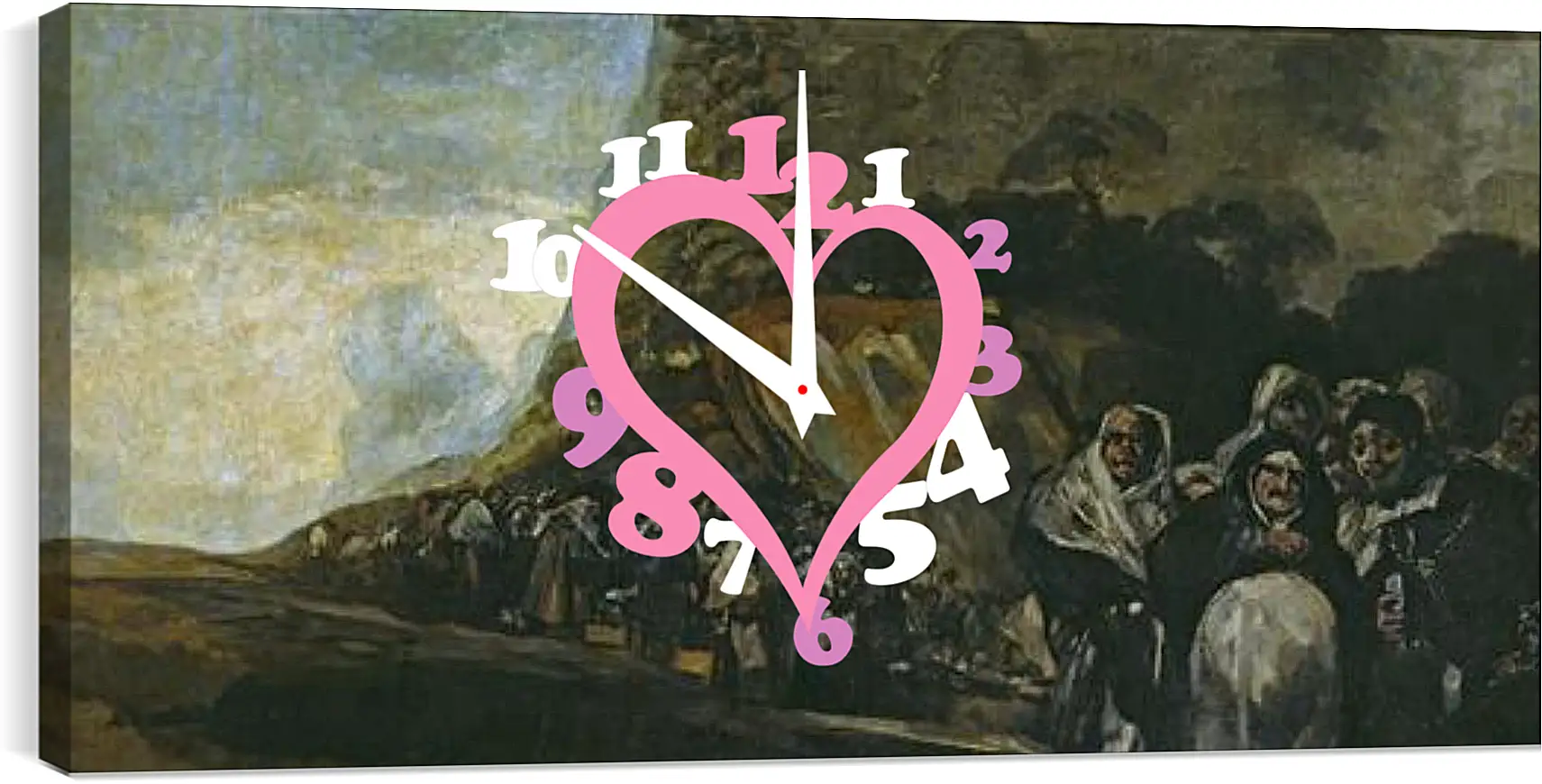 Часы картина - Pilgrimage to the Well of San Isidro. Франсиско Гойя