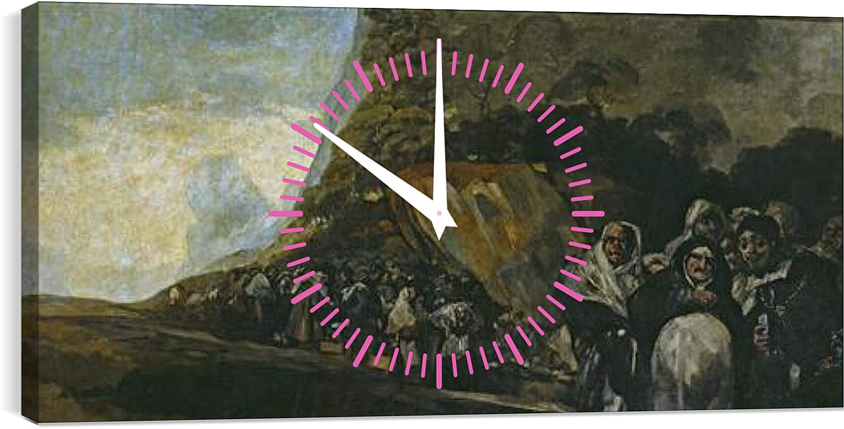 Часы картина - Pilgrimage to the Well of San Isidro. Франсиско Гойя