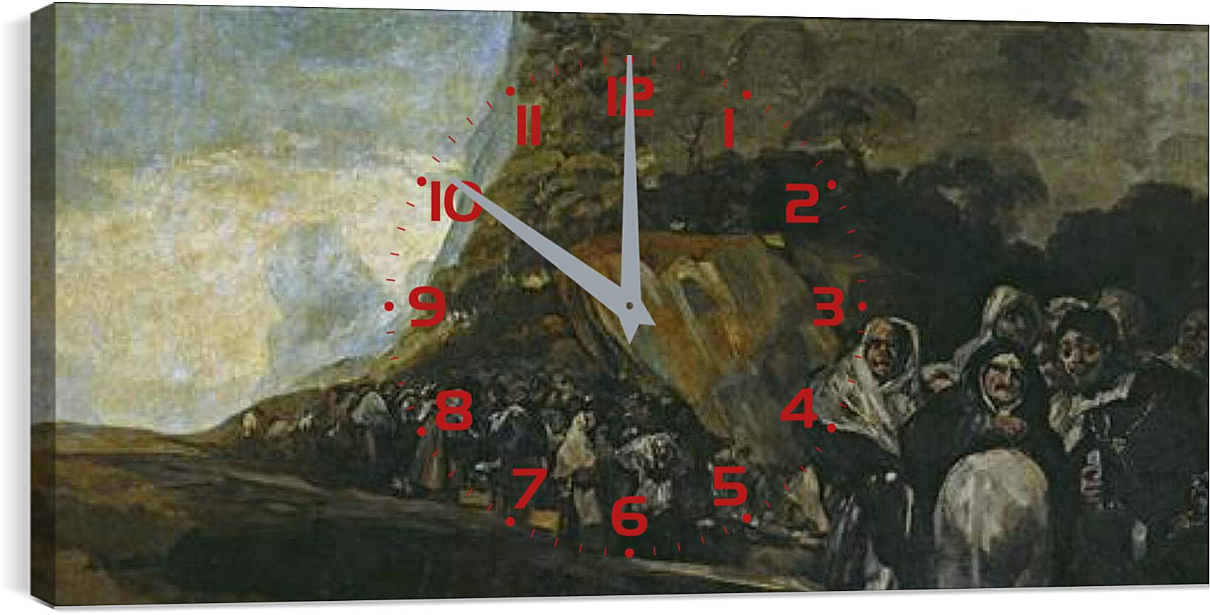 Часы картина - Pilgrimage to the Well of San Isidro. Франсиско Гойя