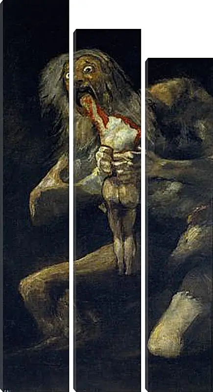 Модульная картина - Saturn devouring one of his sons. Франсиско Гойя