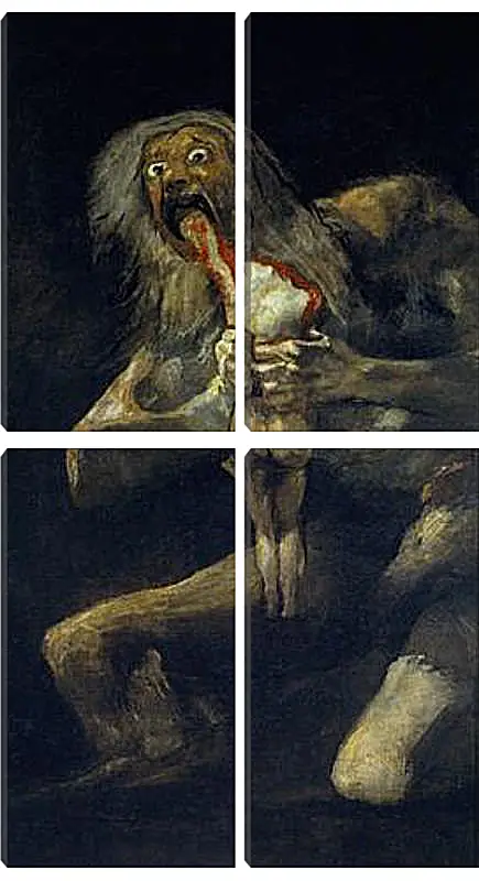 Модульная картина - Saturn devouring one of his sons. Франсиско Гойя