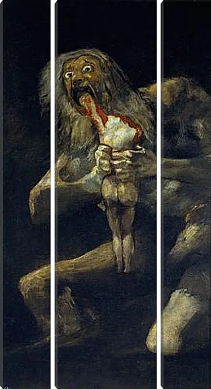 Модульная картина - Saturn devouring one of his sons. Франсиско Гойя