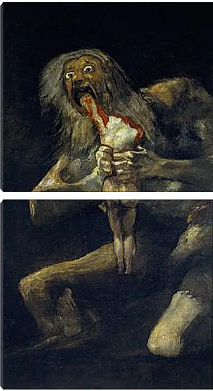 Модульная картина - Saturn devouring one of his sons. Франсиско Гойя