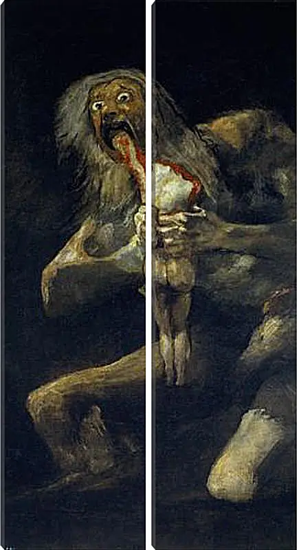 Модульная картина - Saturn devouring one of his sons. Франсиско Гойя