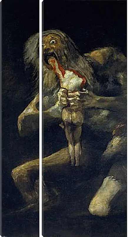 Модульная картина - Saturn devouring one of his sons. Франсиско Гойя