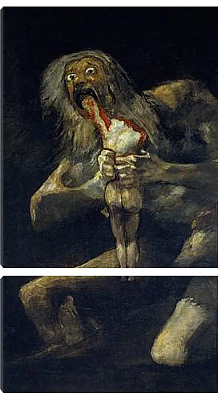 Модульная картина - Saturn devouring one of his sons. Франсиско Гойя