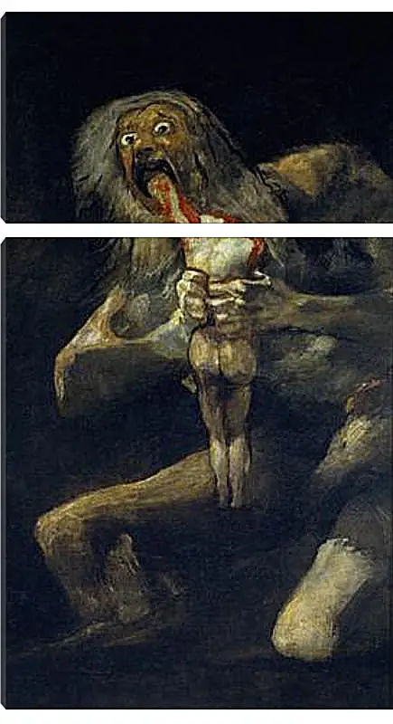 Модульная картина - Saturn devouring one of his sons. Франсиско Гойя