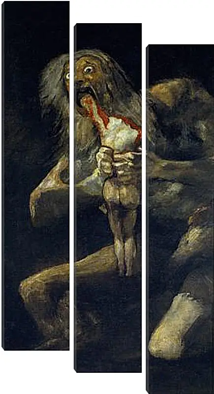 Модульная картина - Saturn devouring one of his sons. Франсиско Гойя