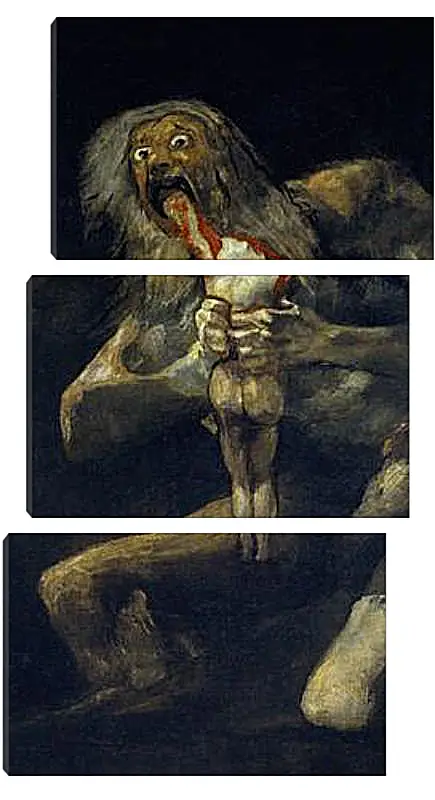 Модульная картина - Saturn devouring one of his sons. Франсиско Гойя