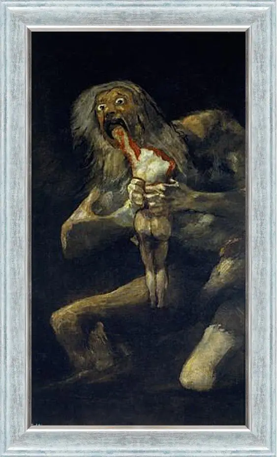 Картина в раме - Saturn devouring one of his sons. Франсиско Гойя