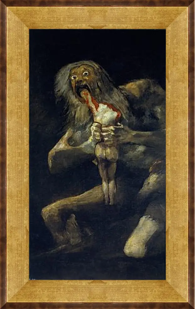 Картина в раме - Saturn devouring one of his sons. Франсиско Гойя