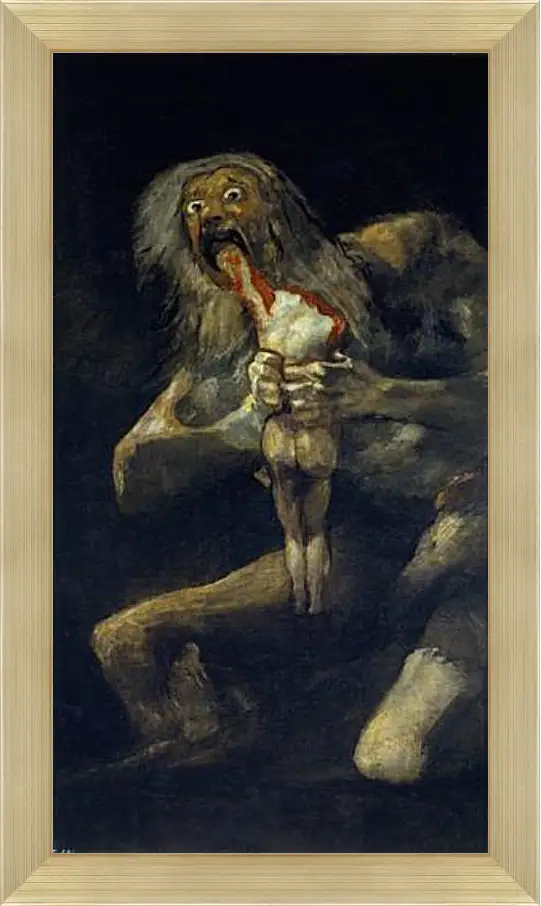 Картина в раме - Saturn devouring one of his sons. Франсиско Гойя