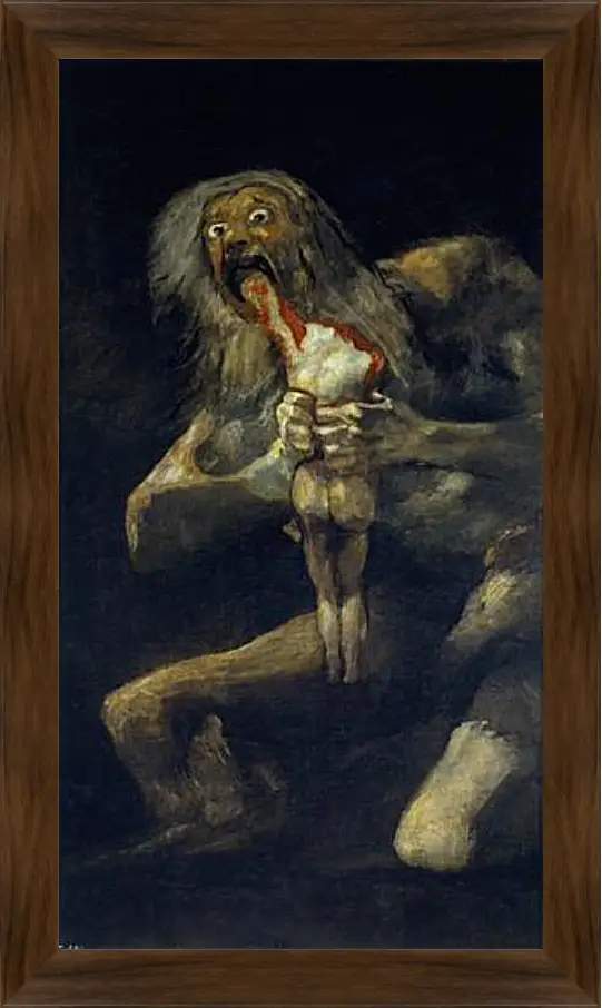 Картина в раме - Saturn devouring one of his sons. Франсиско Гойя